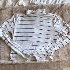 striped cropped turtleneck